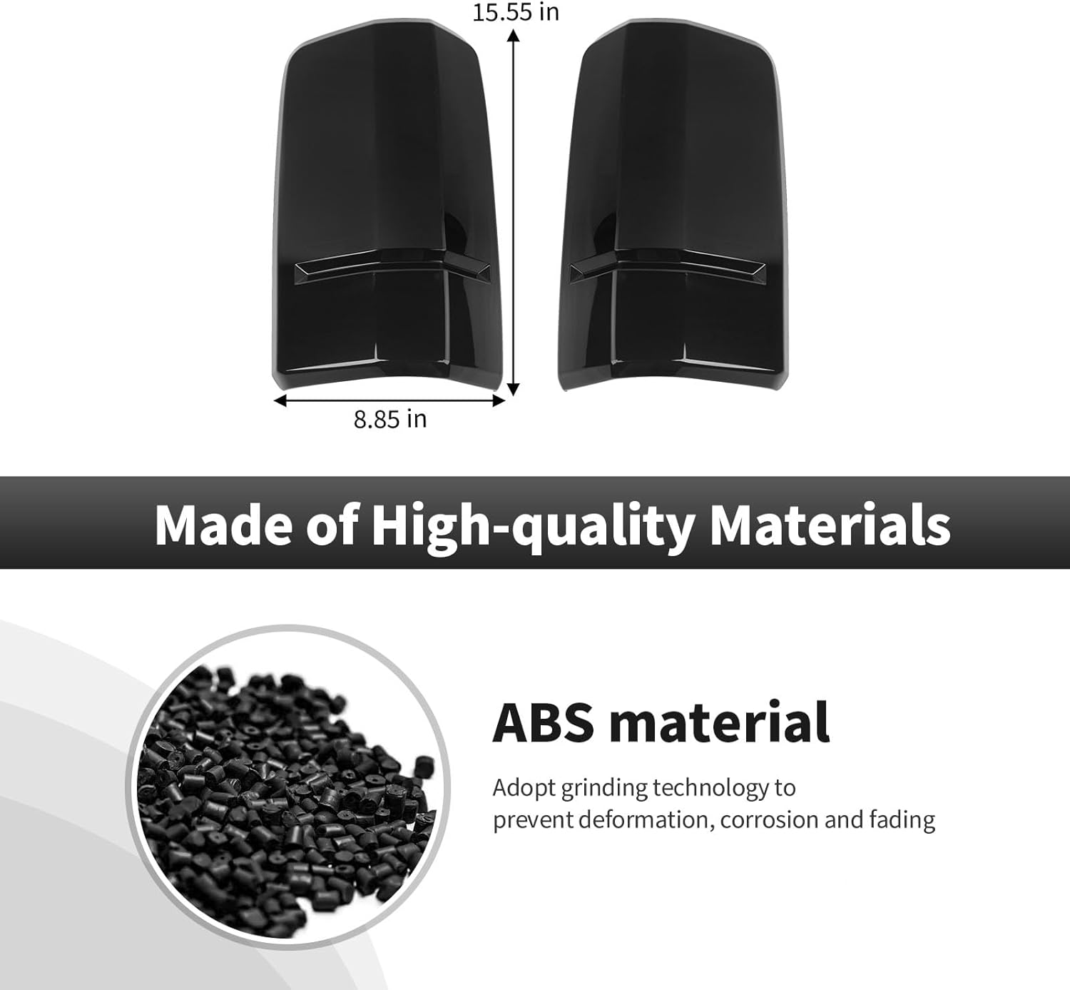 CheroCar Smoked Black Tail Light Cover Guard Trim Replacement TailLight Cover ABS Exterior Accessories for Jeep Patriot 2011 2012 2013 2014 2015 2016