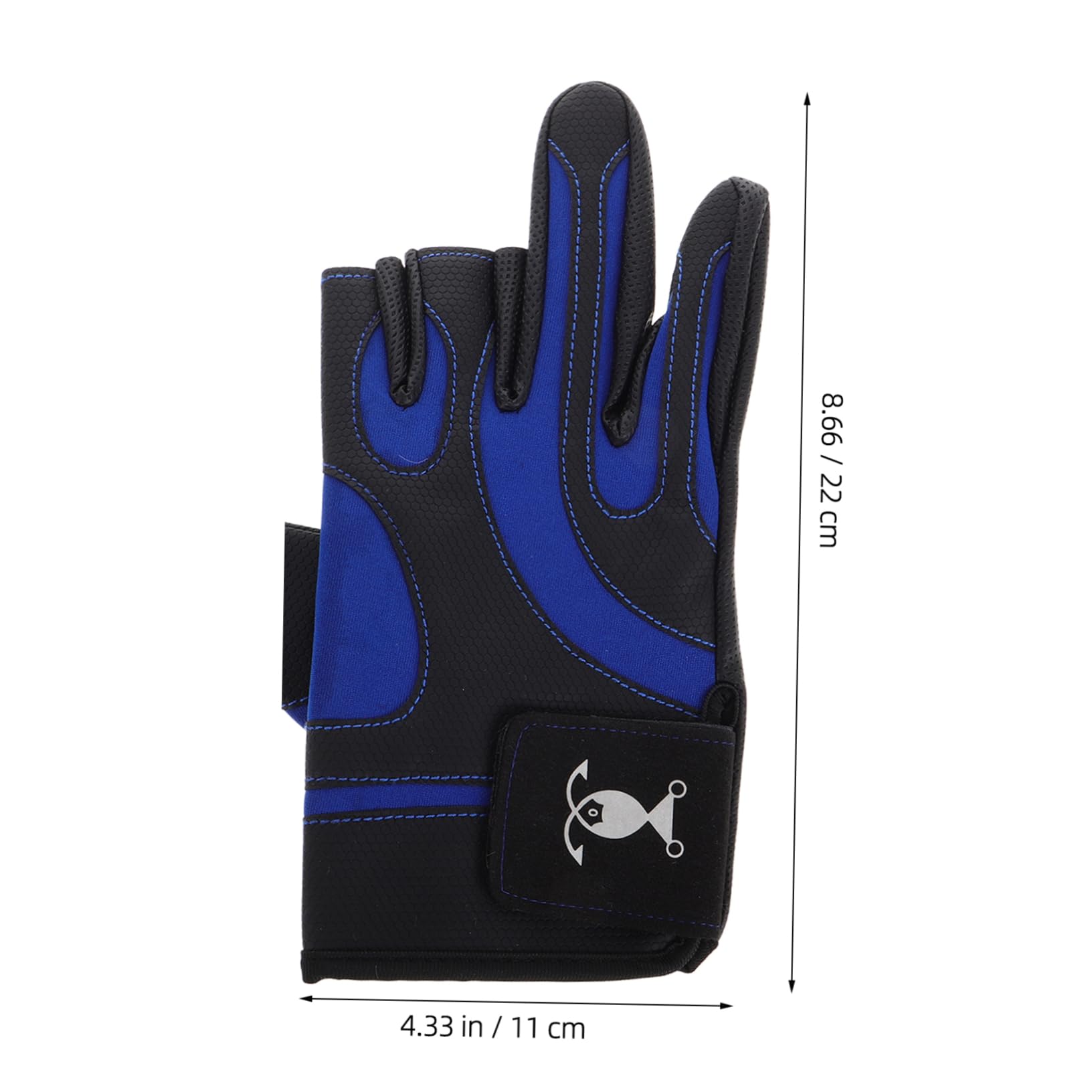 POPETPOP Fishing Gloves 3-Finger Design Non-Slip Puncture Proof Luminous Glove for Night Fishing for Outdoor Gear