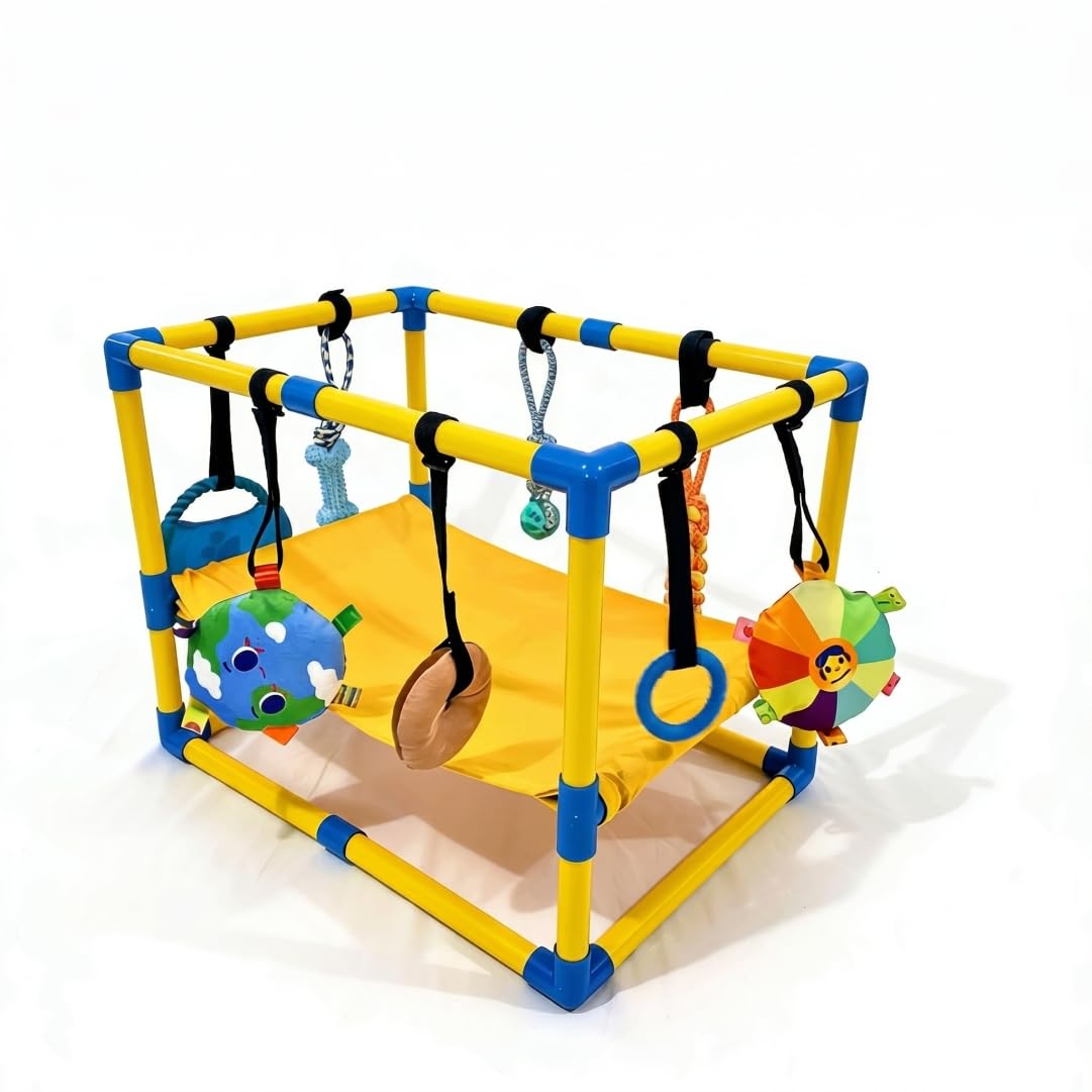 Aire de jeux pour chiens avec jouets suspendus stimulants et hamac