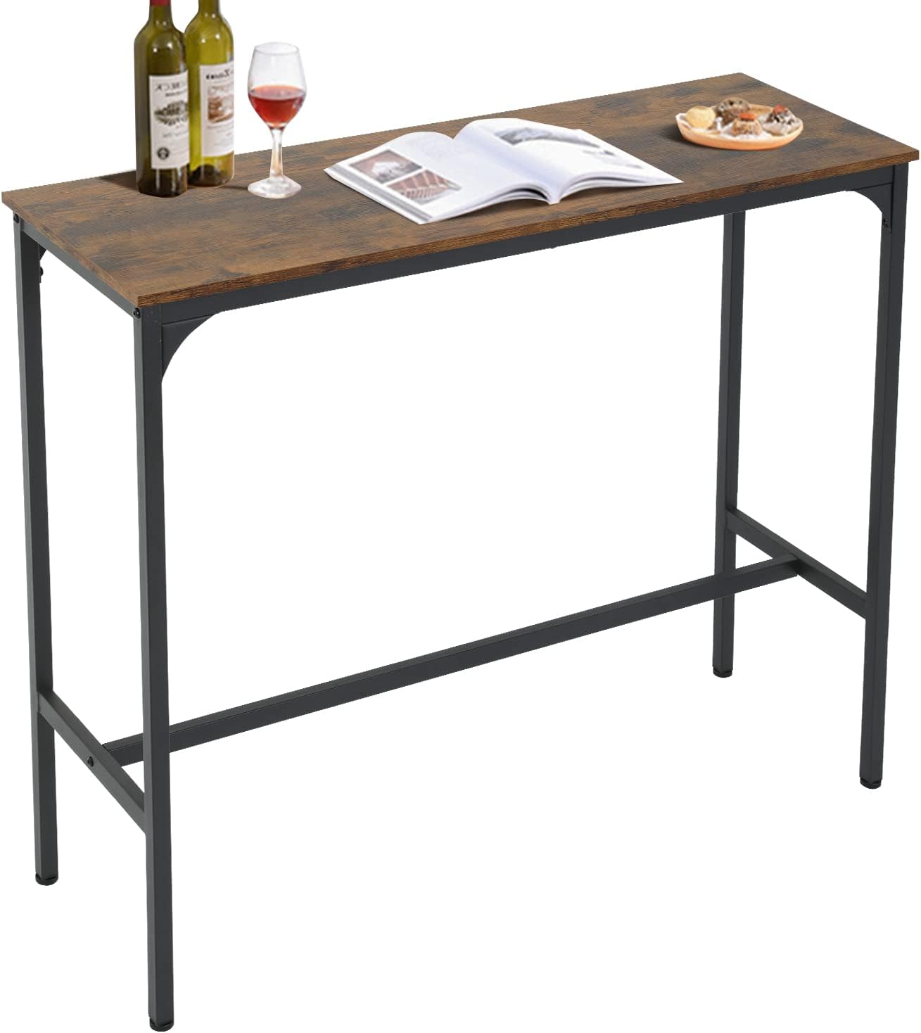 Bar Table 47 “ Hallway Table Pub Table with Sturdy Legs
