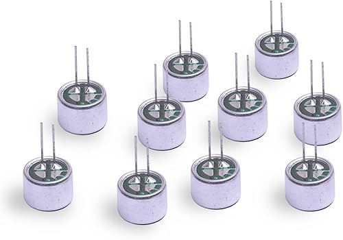 Vista 2 de 10 Uds. Cilíndrico Electret Condensador Micrófono Pickup con 2 Pines 9×7mm para Arduino (Pack de 10) CYT1013