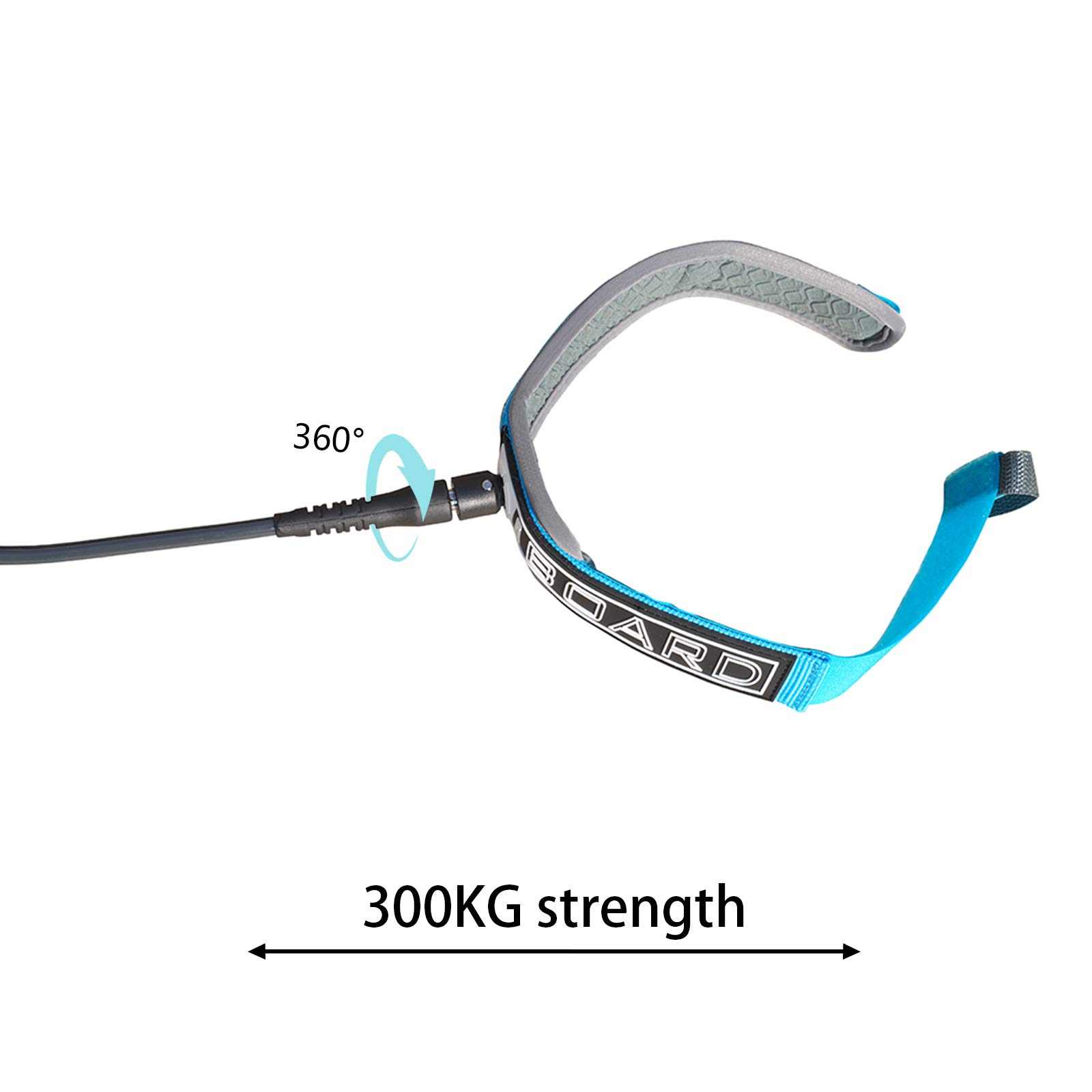 Guinzaglio Da Surf 1.5m Con Adesivo Magico - Doppia Girella Acciaio Inox Per Tavole - Foto 10