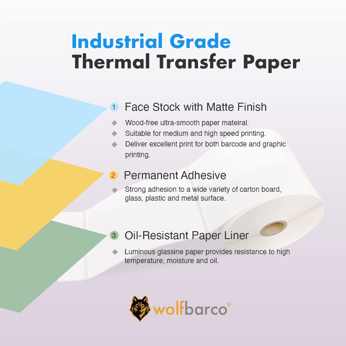 Etichette in carta a trasferimento termico, grado industriale, 10 x 15 cm, giallo, con perforazione, nucleo da 7,6 cm, diametro esterno da 20,3 cm, 1000 etichette/rotolo (4 rotoli per scatola