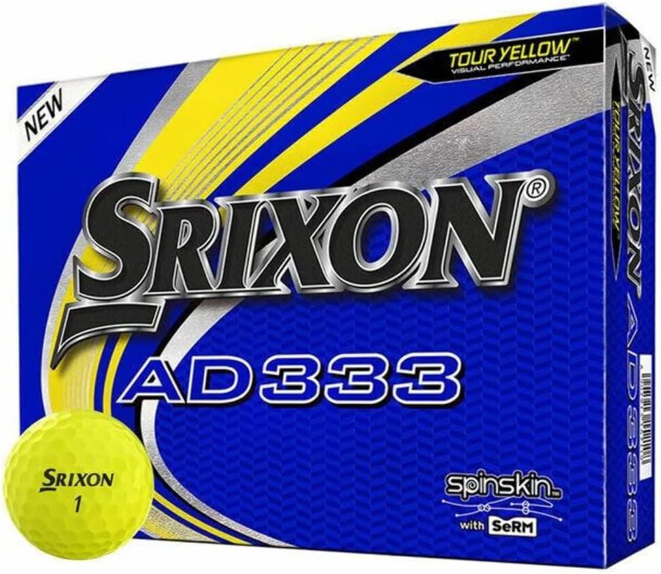 Srixon AD333 Golf Balls-12 PACK (Yellow)