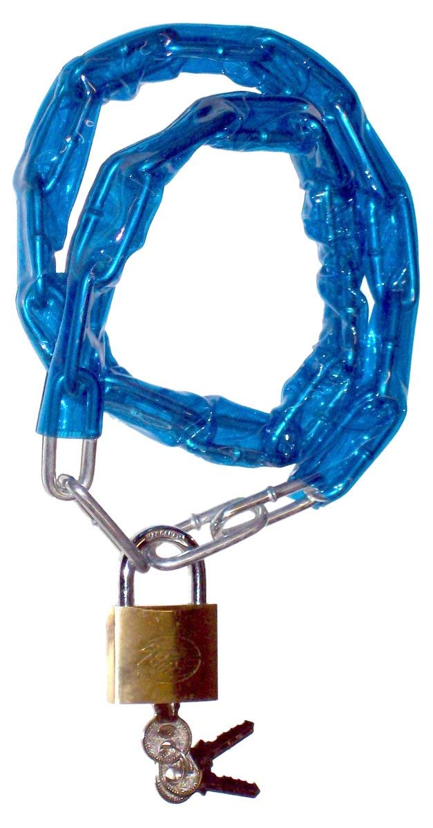 Garden Mile 3.6MM Durable Bike Chain And Padlock With Key - Anti-Theft Scooter Lock Heavy Duty Flexible Plastic Bicycle Accessories For Bike, Motorcycle, Scooter Protection Security
