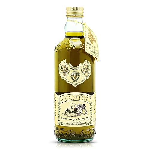 Miniatura 1 de Frantoia Aceite de oliva virgen extra de Italia  Aceite de oliva siciliano auténtico con fruta, sin filtrar, extraído en frío, aceite de oliva