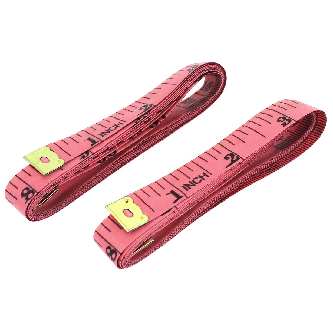 Aexit 2 Pcs Tools & Home Improvement Watermelon Red Plastic Dual Scale Ruler Tape Tailor Measuring Tool 1.5M Tape Measures 45 Cun