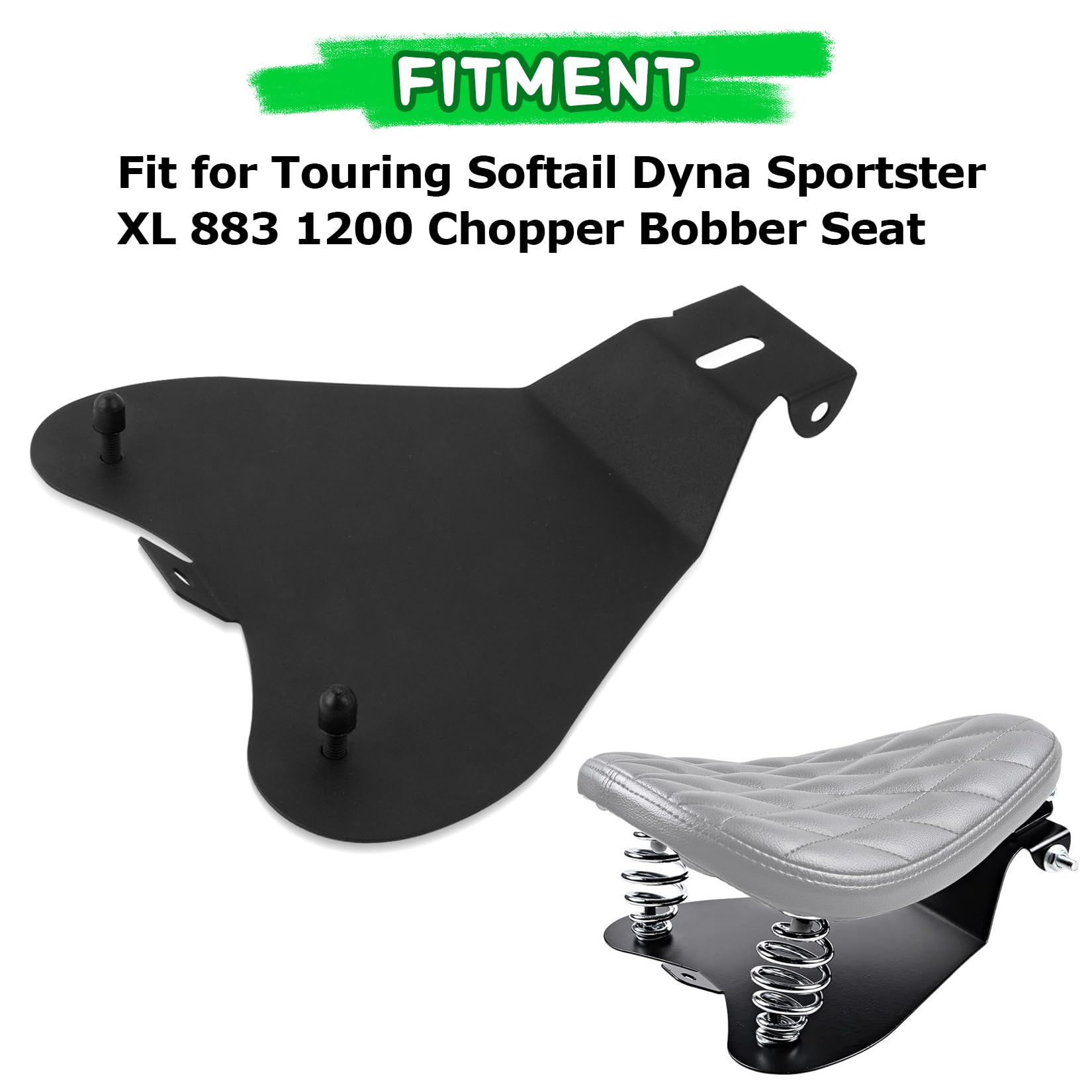 Plaque De Base Selle Moto Solo – Support En Acier Noir, Pour Chopper, Bobber, Custom – Installation Facile