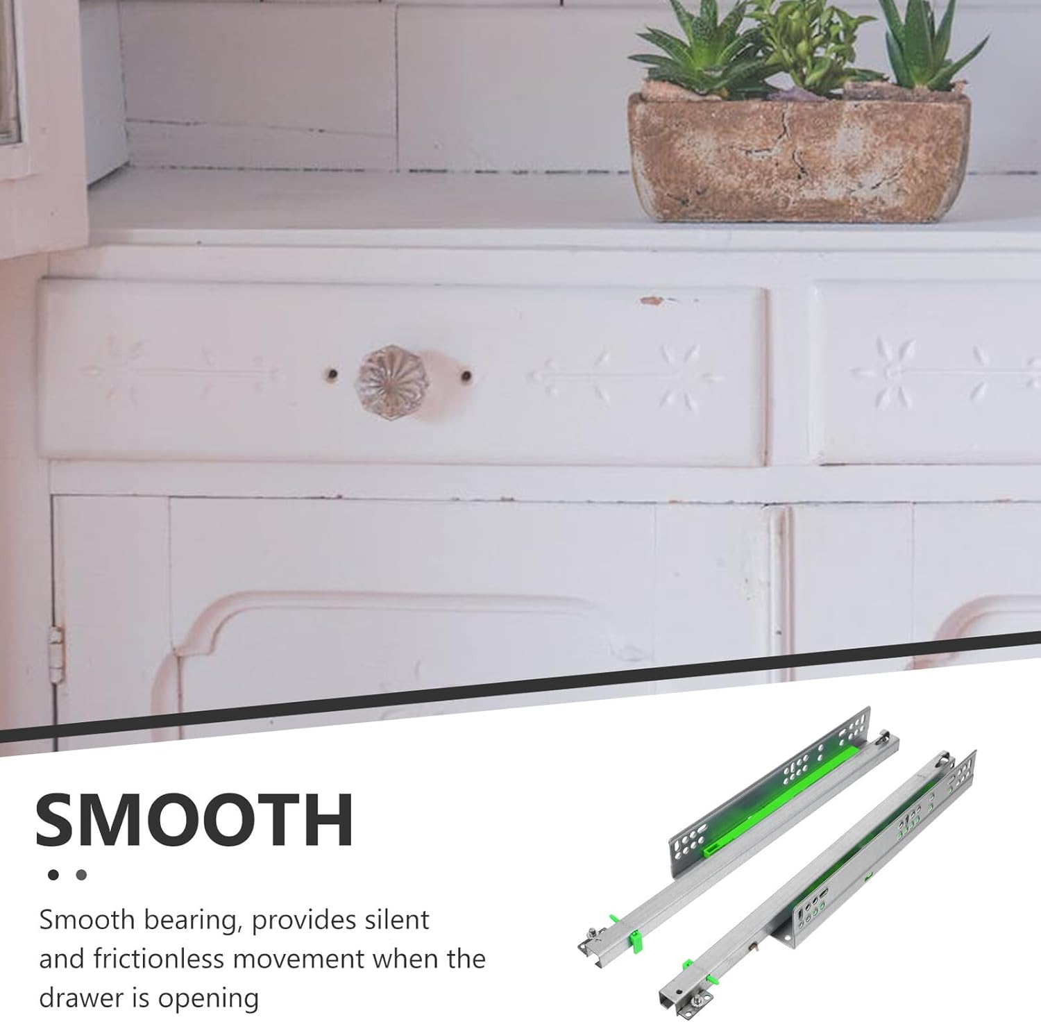 Hidden Soft Close Drawer Slides Detachable Drawer Rails Silent Glide with Strong Load Capacity for Cabinets and Furniture Runners Easy Installation Replacement Kit