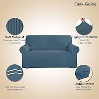 Vista 642 de Easy-Going Funda Elástica para Sofá de 1 Pieza Protector de Muebles para Sofá Suave con Parte Inferior Elástica para Niños, Tela Jacquard