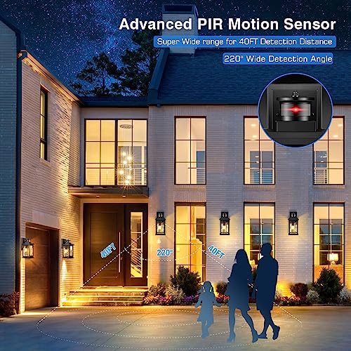 Image of VIANIS Porch Lights Outdoor with Motion Sensor, Outdoor Wall Lights Lantern