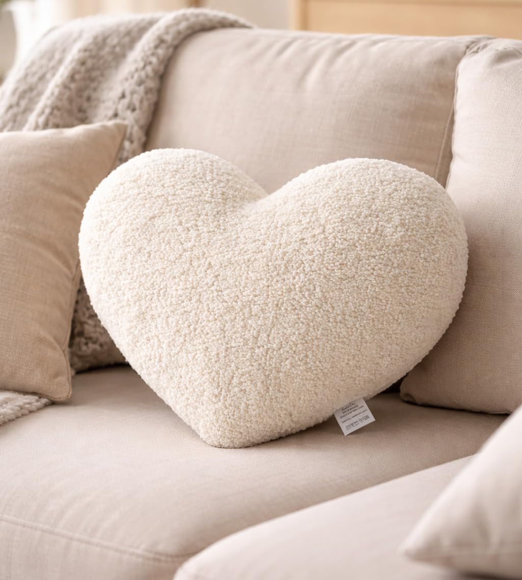 Coussin nuage moelleux en tissu boucle beige pour lit de bébé doux