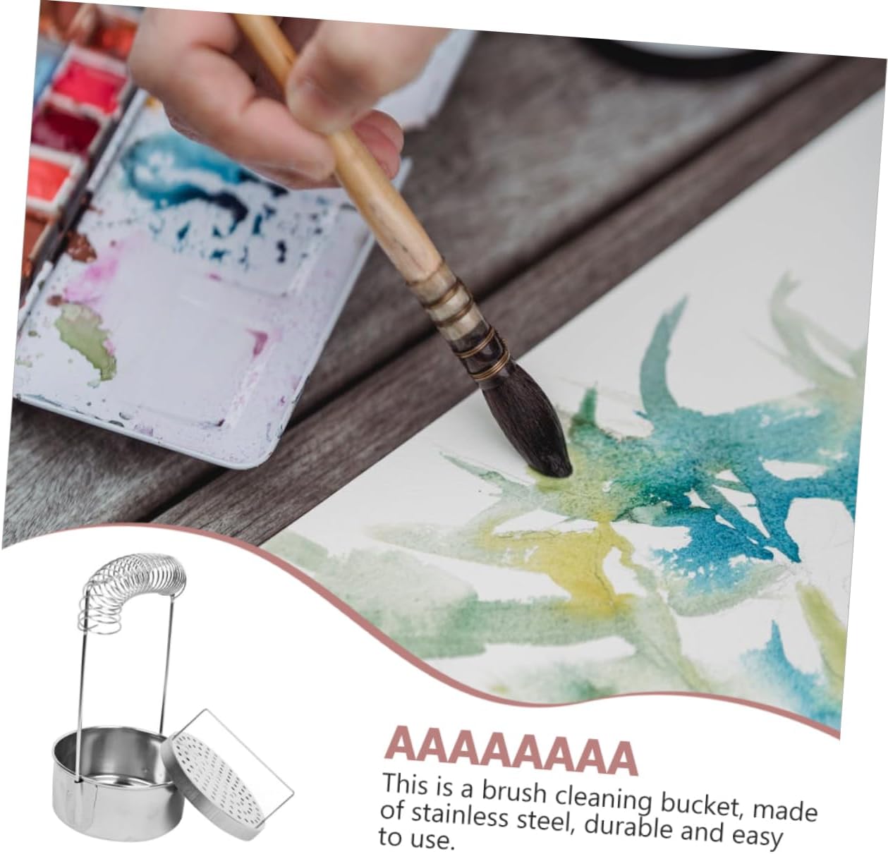 Gadpiparty Drawing Brush Washer Portable Oil Paint Brush Cleaner Painting Tool for Watercolor and Gouache for Outdoor Sketching and Classroom Use