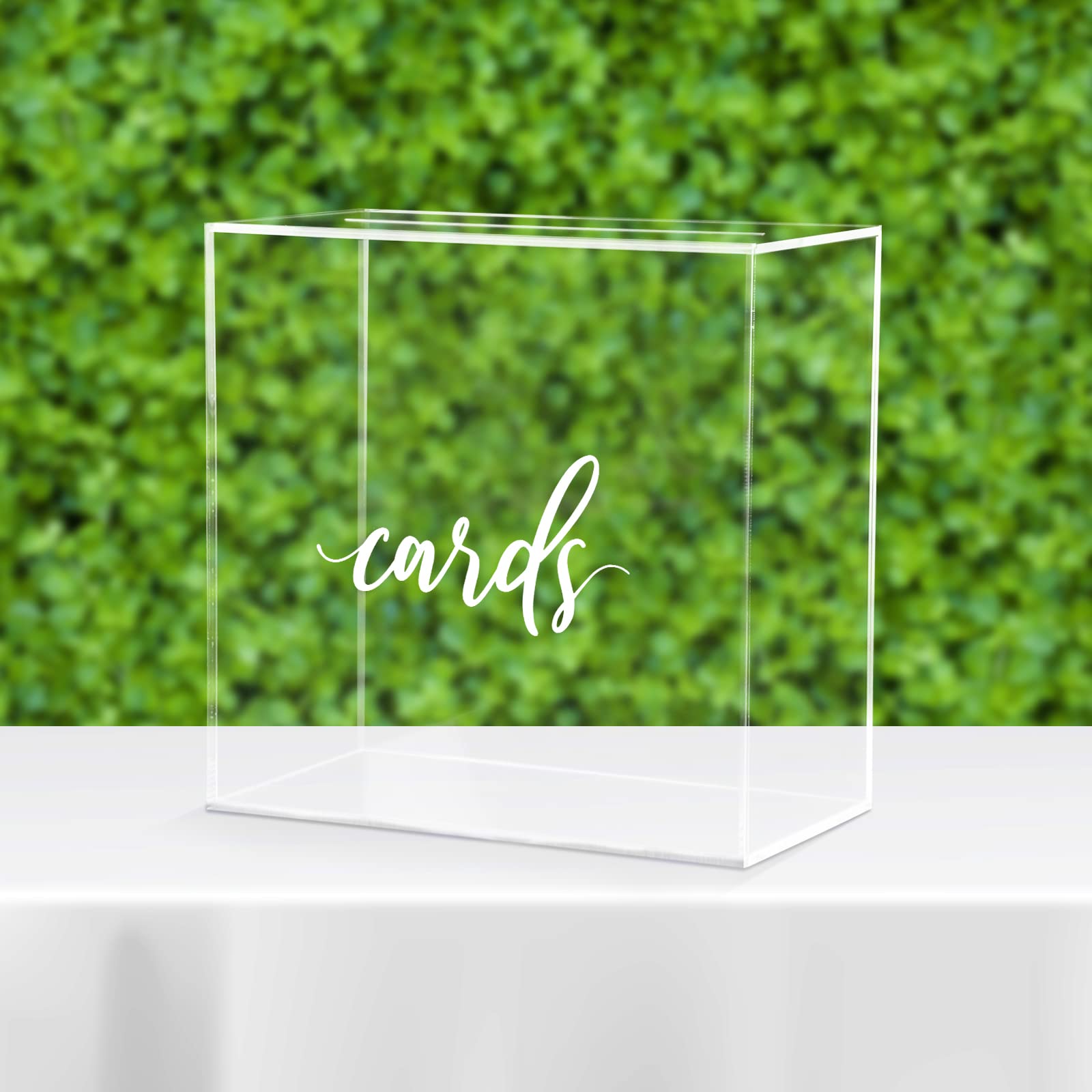 Acryl Kartenbox Hochzeit mit Schlitz Elegante Große Blanko Klar Geschenkkarten-Boxen für Empfang, Party, Spardose, Wishing Well Abschluss, Geburtstag, Babyparty