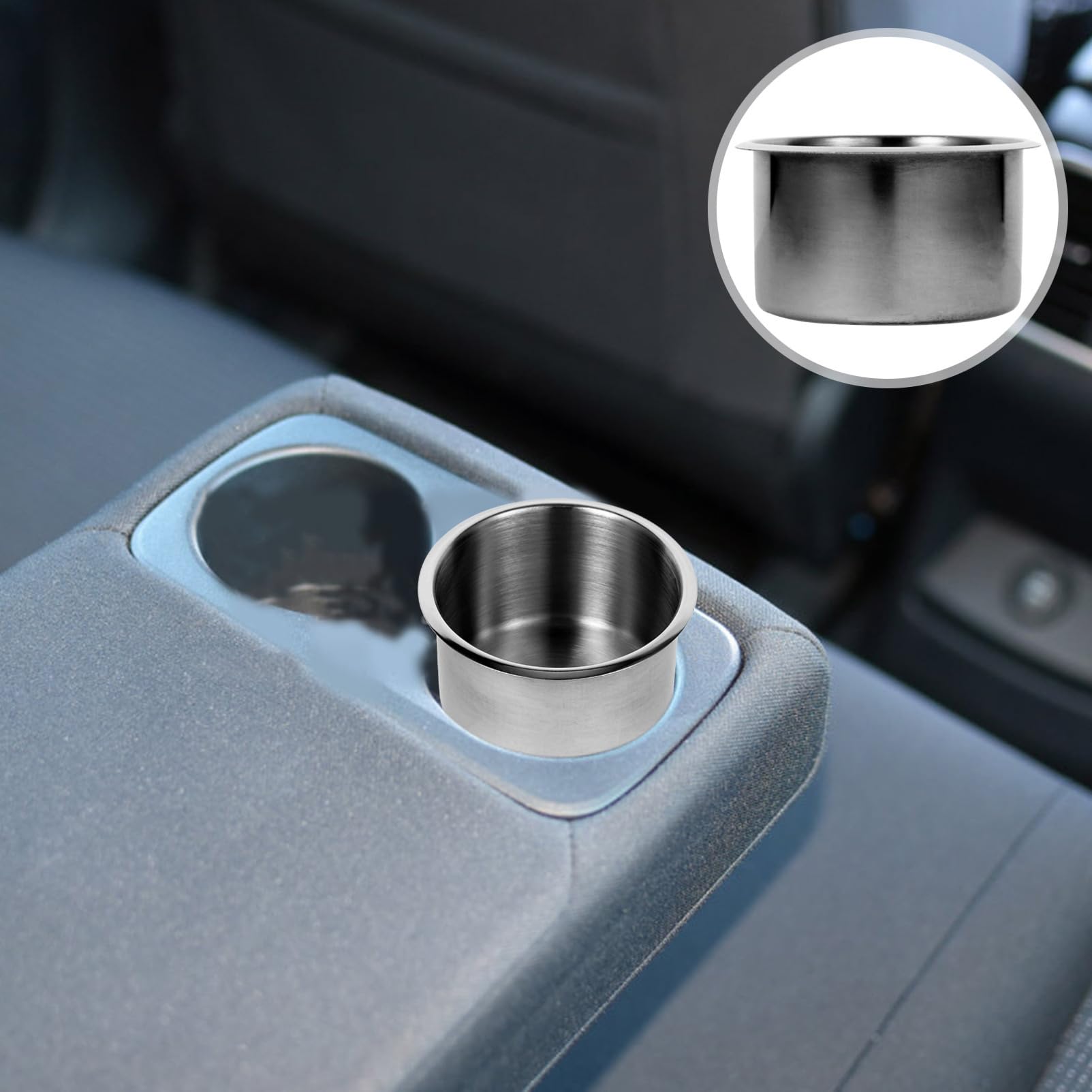 Porte-gobelets Automobiles Encastrables 5 Pièces en Acier Inoxydable