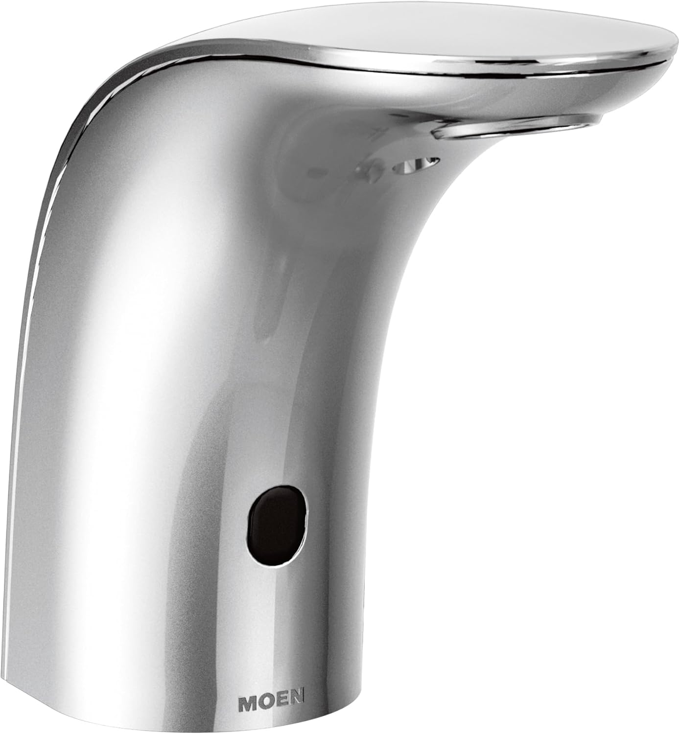 Moen 8553 M-Power Commercial Touchless Hands-Free Sensor Operated Single Mount Lavatory Battery Powered Non Mixing Faucet, Chrome