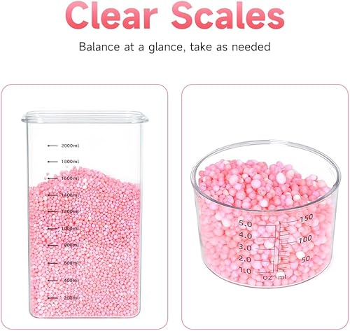 Miniatura 4 de Tokokimo - Paquete de 2 dispensadores de detergente para ropa sucia, contenedor de energía para lavandería de 78 onzas, dispensador de perlas para