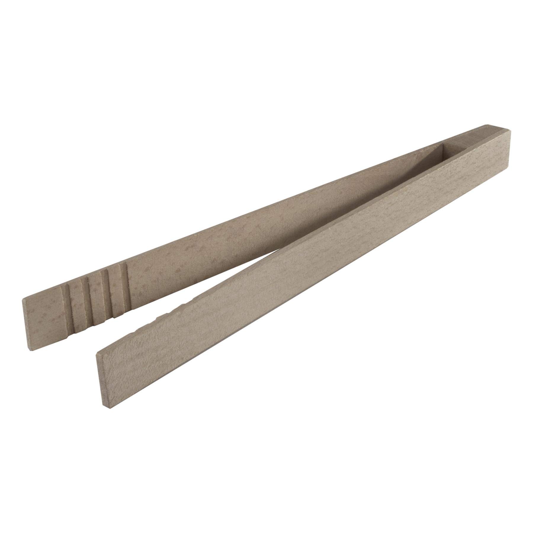 WooDeeDoo 1 Piece Natural Beech Wood Tongs (L) 22 cm (8.66") Grill Toaster Serving Utensil