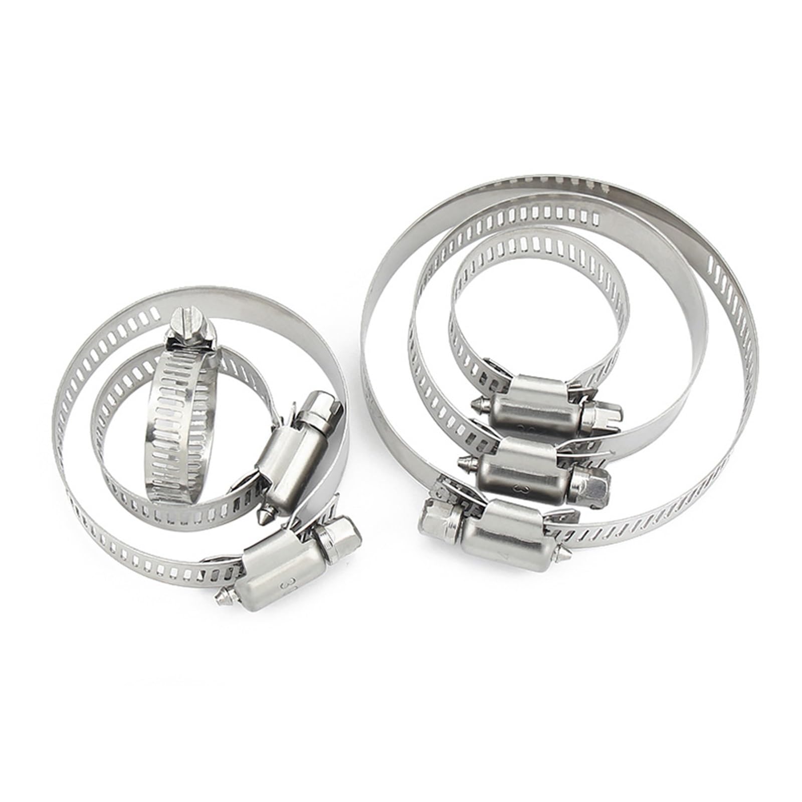 Rohrschelle 4-teiliges Schlauchschellen-Set aus Edelstahl 304, verstellbar, 6–12–27–63 mm, for Wasserrohr-, Sanitär- und Schreinereiklemmen(Dia.33-57mm)
