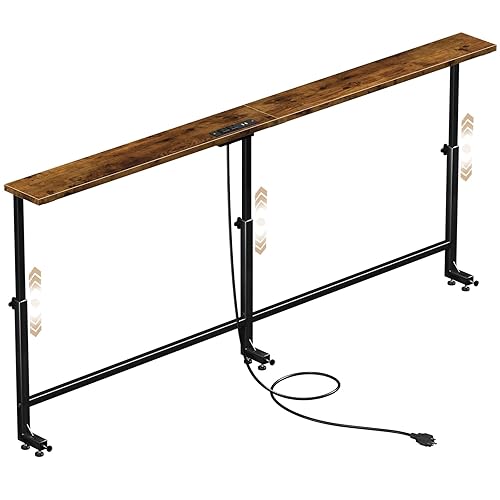 70.9 Inch Behind Couch Table, 24"-32" Adjustable Height Range, Behind