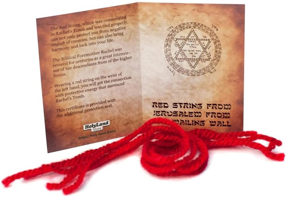 Set of 5 PCS Authentic Kabbalah Red String Protection Evil Eye Bracelet for Women Men Jerusalem Blessed at Rachel's Tomb Prayer Blessing and Instructions Included String of Fate - Image 5