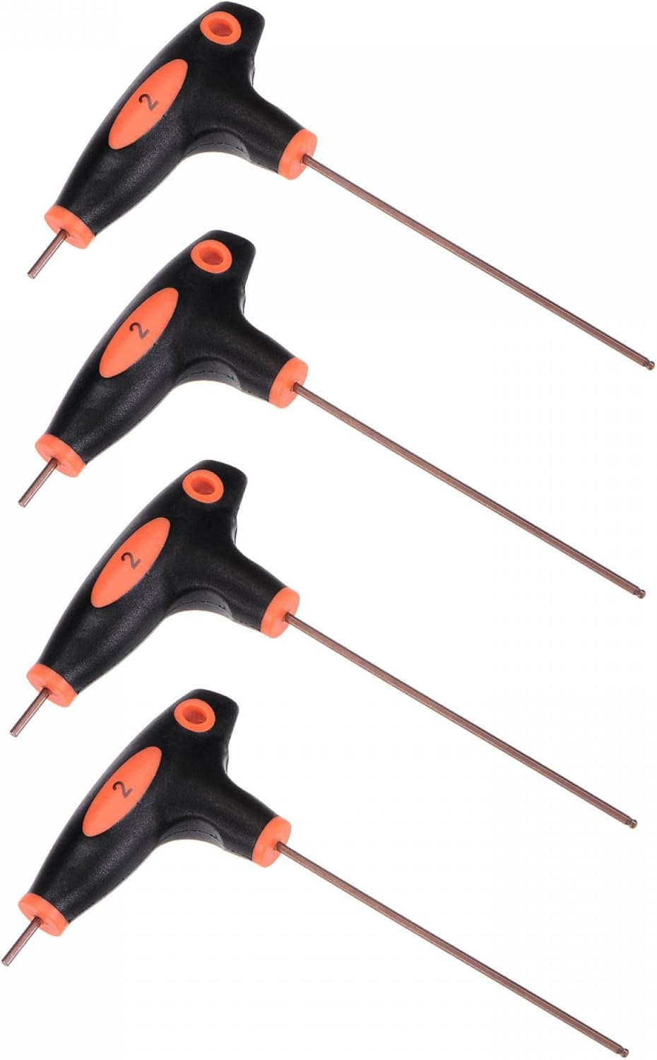 uxcell 3mm Ball End Hex Key T-Handle Wrench Spanner, Metric S2 Steel 4 Pcs