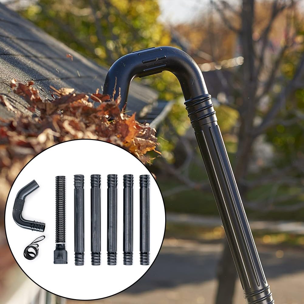 Kit de limpieza de canalones de techo compatible con 51667, sistema eficiente de eliminación de desechos con accesorios de uso seguro