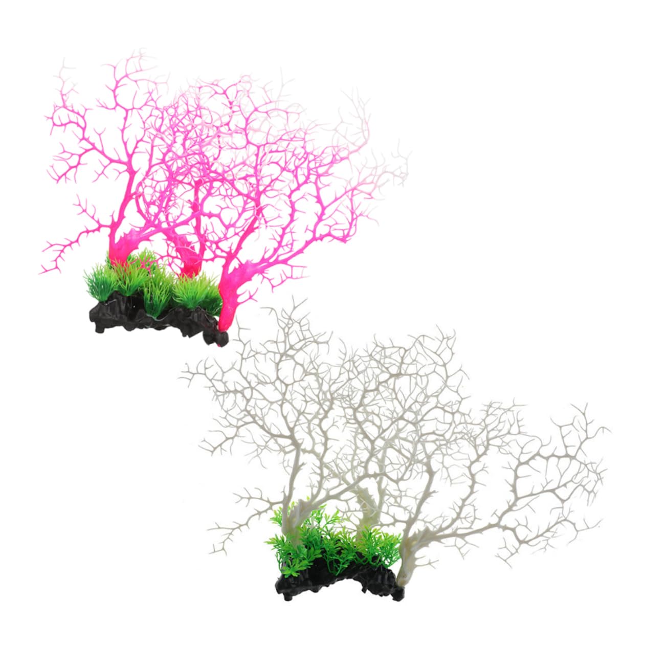 GALPADA 2pcs Realistic Imitation Coral Ornament for Aquarium Decor Natural Look Coral Decor Enhances Fish Tank Visual Appeal Suitable for Fresh Salt Water Environments