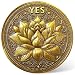 CYOUNG Golden Decision-Making Coin - Elegant Yes/No Challenge Coin with Lotus and Phoenix Design