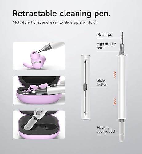 Miniatura 6 de SURITCH Funda Protectora para Beats Fit Pro, Carcasa Protectora de TPU Absorbente de Impactos para Estuche de Carga Beats Fit Pro 2021 Auriculares