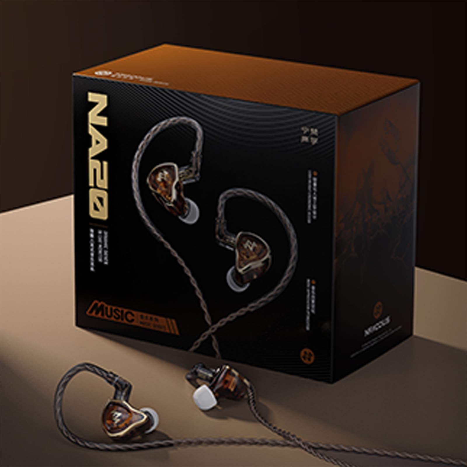 Monitory douszne NA20, słuchawki MC2L-100M Dynamic Driver, słuchawki, IEM w stylu Maillard, przewodowe