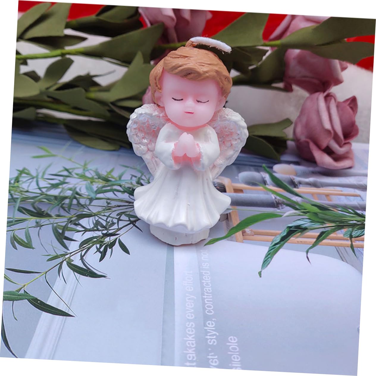 8piezas Velas Decorativas Forma De Ángel para Pasteles y Fiestas De Velas para Cumpleaños Decoración De Tartas para Niño Niña y Celebraciones Especiales