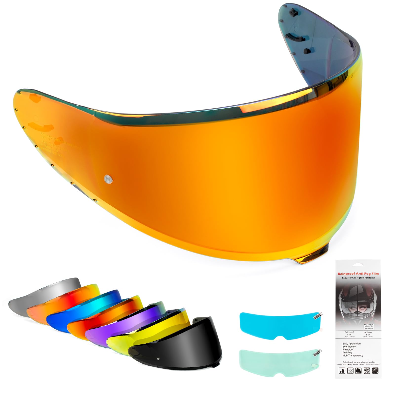 Motorcycle Helmet Visor for Shoei X15 RF1400 Z8 NXR2 CWR-F2R Anti-Fog UV Protective Motorcycle Helmet Visor Upgrade Face Shield Replacement Shield (Deep Red)