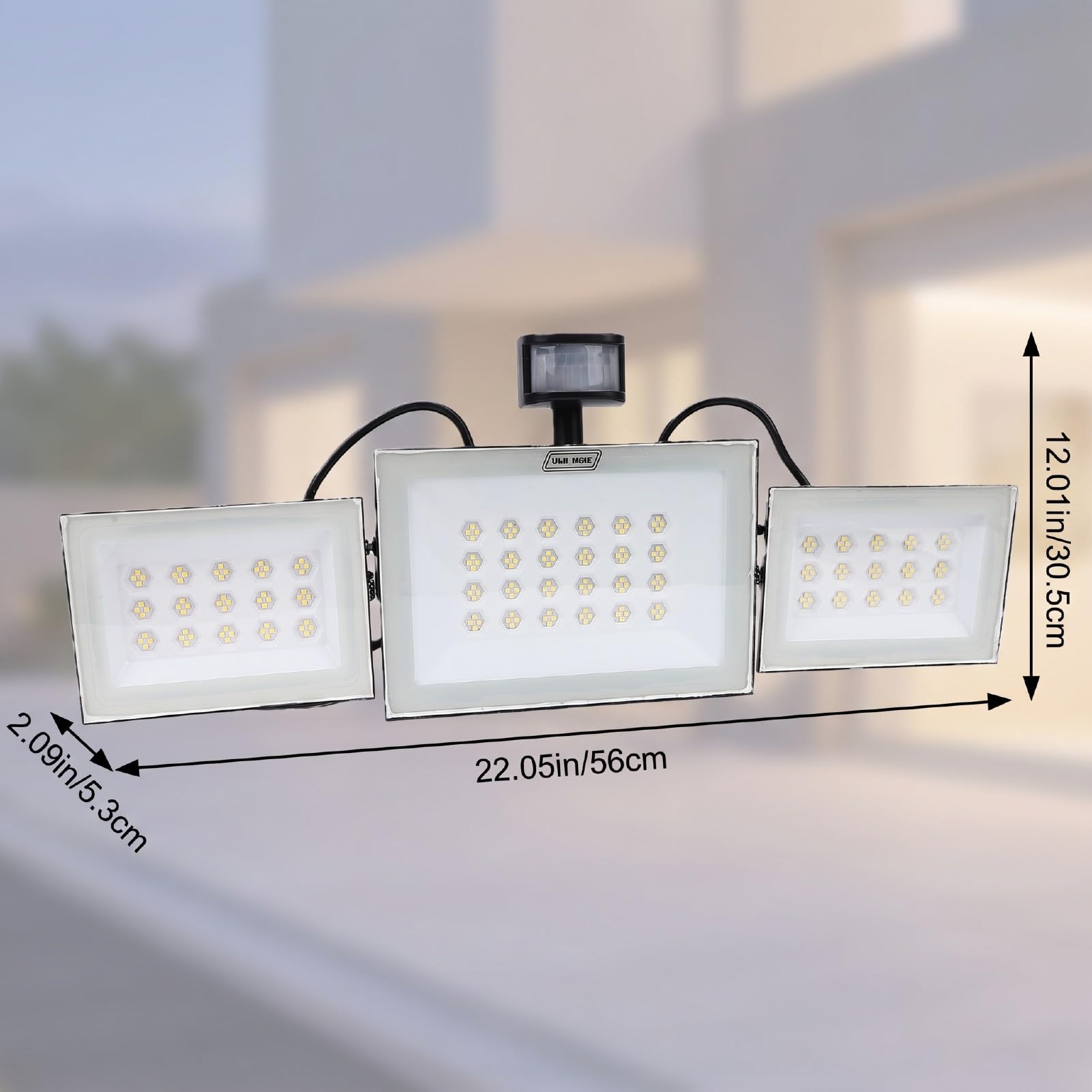 AMONIDA Reflektory LED na Zewnątrz 200 W 18000 Lm Czujnik Ruchu Ip66 na