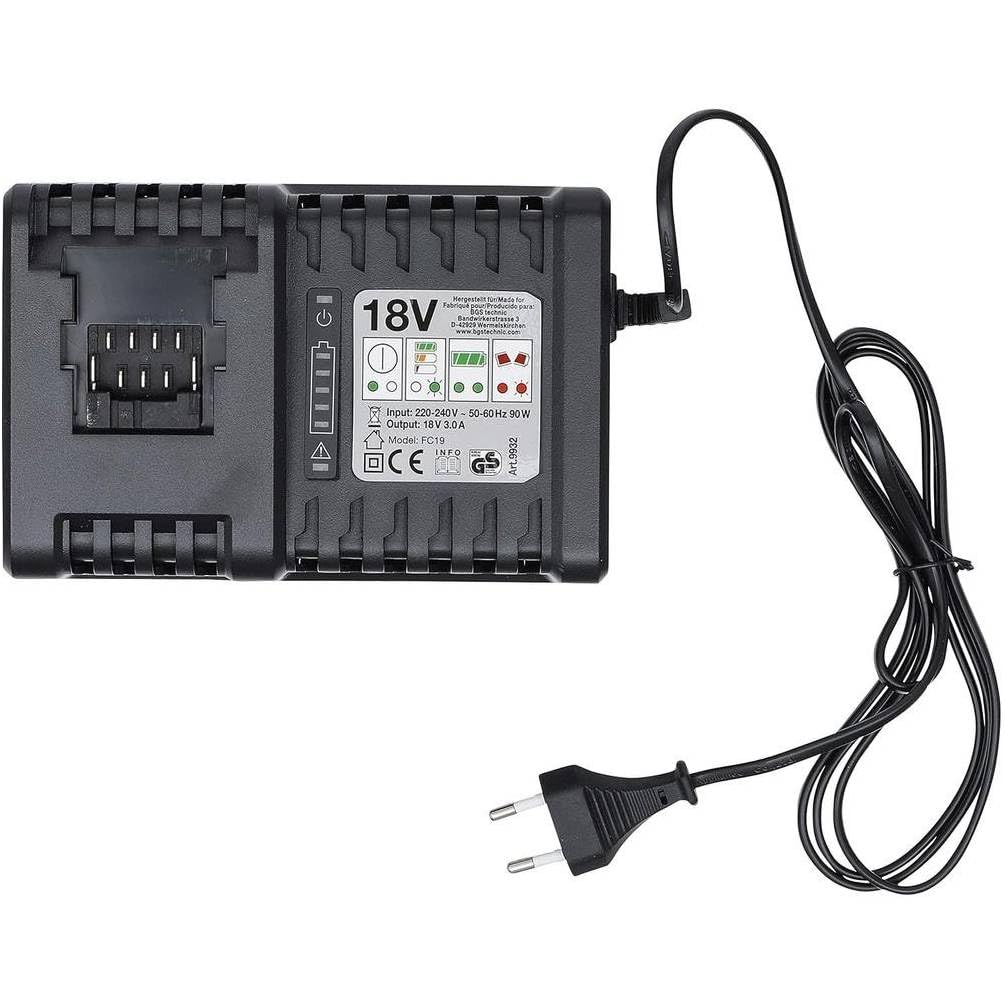 D-Work - Caricatore rapido per chiave a urto con batteria compatta, 11 x 26,5 x 14 cm, ricarica efficace e sicura