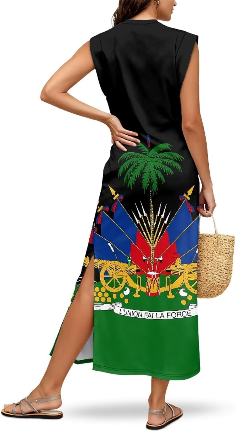 Womens Summer Sleeveless Split Dress Casual Maxi Sundress 2026 Trendy Tank Shirt Long Dresses Party Vacation Outfit