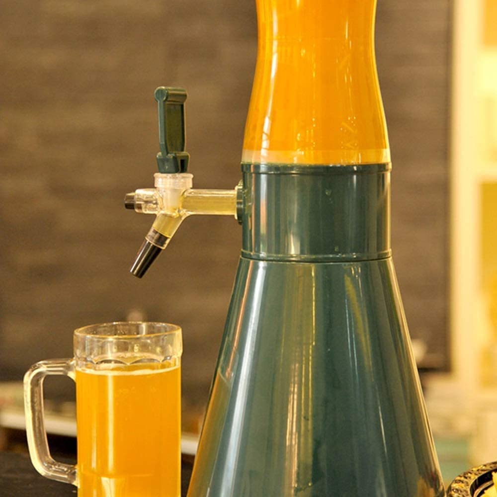 NAKEAH Dispensador De Cerveza, Barril De Cerveza Torre De Bebidas De Cerveza Torre De Cerveza De Cerveza 3L Columna De Cerveza con Carámbano Máquina De Cerveza Máquina De Bebidas KTV Bar
