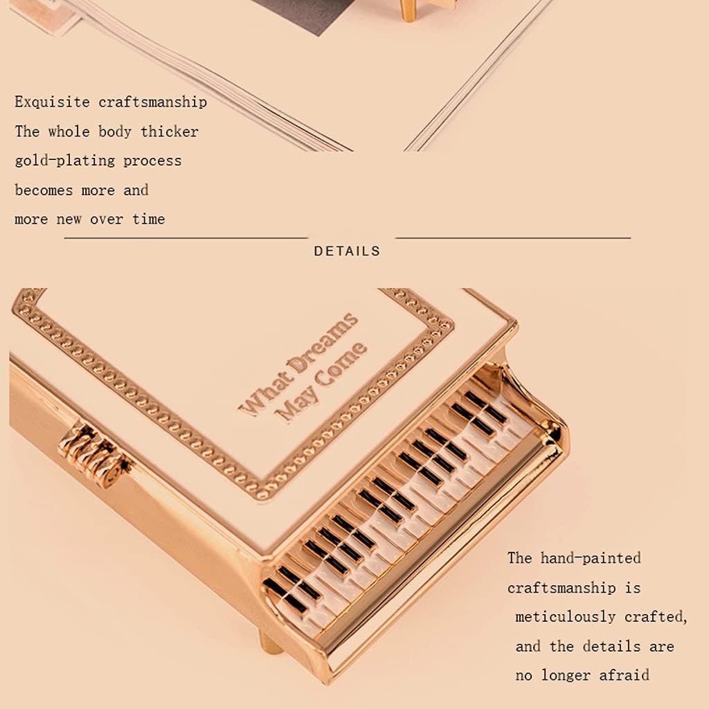 Music box Classic Design: The Piano Cover Can Be Opened Freely. Use The SimpleSt Black and White Keys to Strike The Most Complicated Variations CreatiVity: Dedicated to you, A Golden Piano Song to Rem