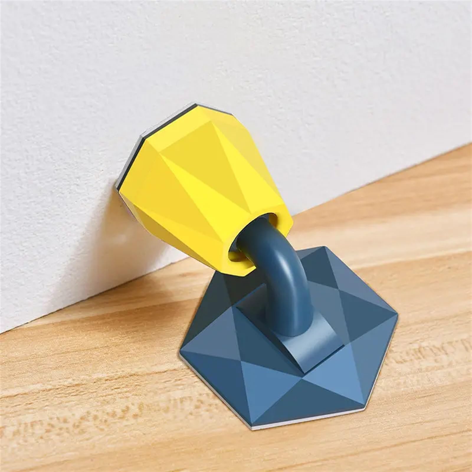 Butée de porte autocollante en silicone bleu | Bloque porte ventouse sans percer