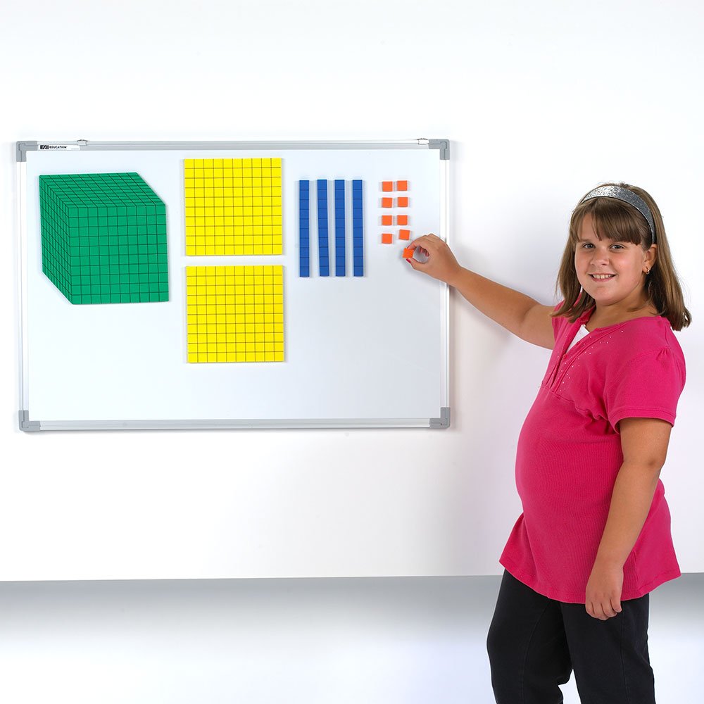 Base 10 Blocks Foam EAI Education Foam Base Ten Flats - Set Of 10 Blue ...