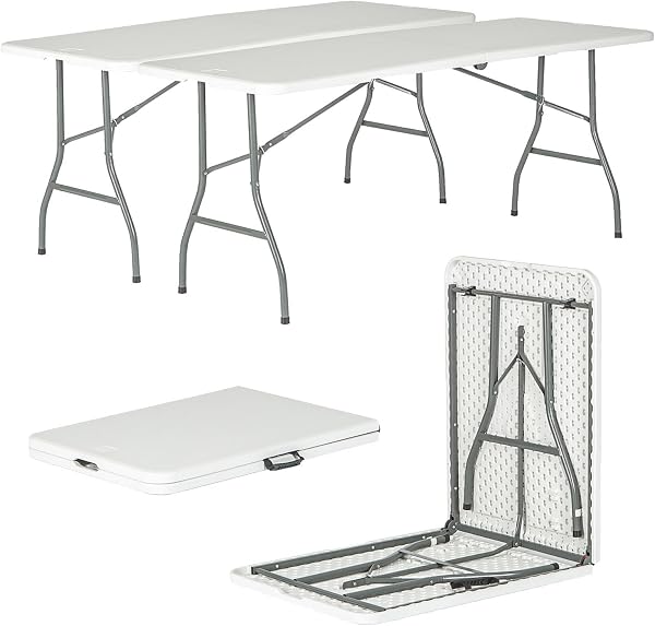 Harbour Housewares Rectangle Folding Trestle Tables - Pack of 2