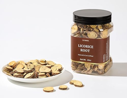Miniatura 6 de Rebanadas de raíz de regaliz premium de 10 onzas9.98 oz, cortadas y tamizadas, té de raíz de regaliz 100% natural, .