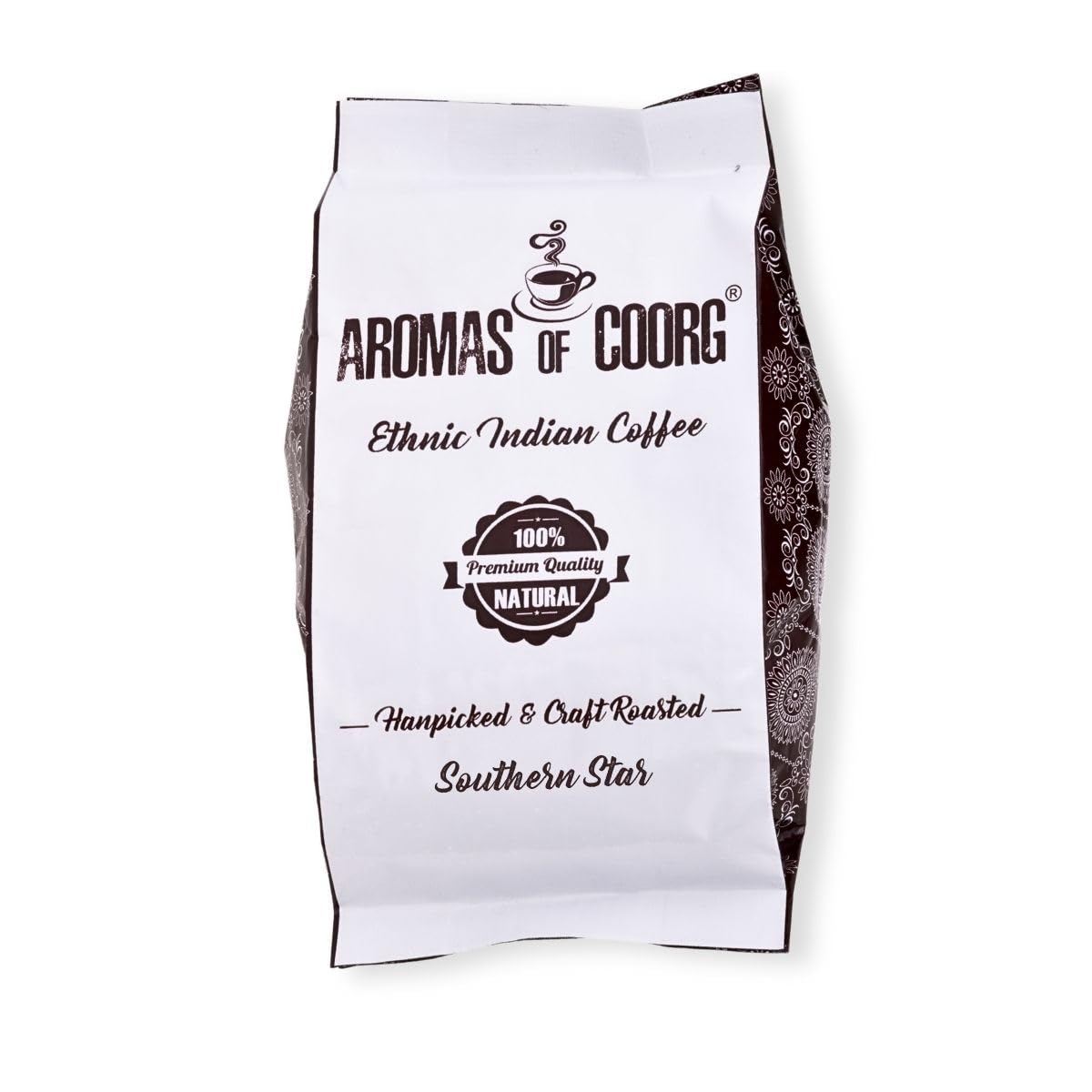 Aromas of Coorg - Southern Star, Pure Coffee Powder without Chicory | Light Roast, 200gm Pouch | Medium Grind Size