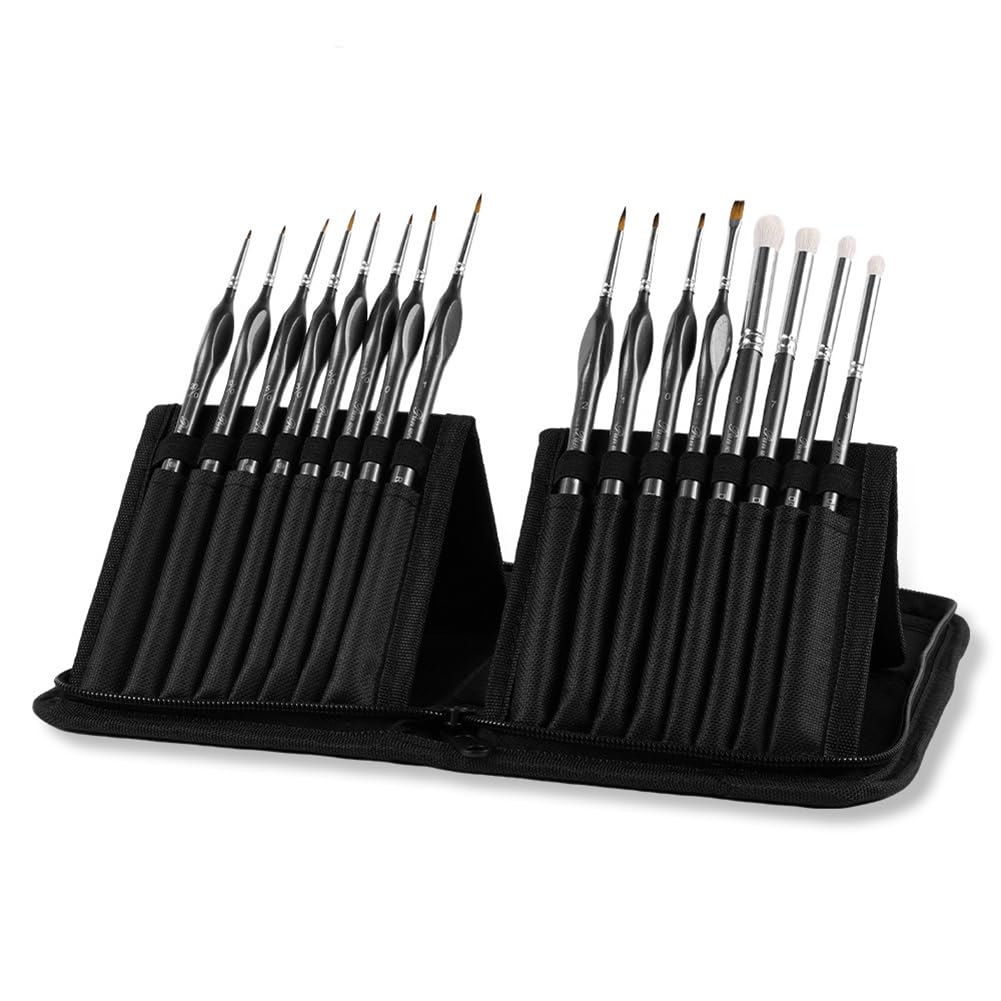 Onchdbfhuu For Acrylic Oil Watercolor Painting Brush Set-16pcs Nylon Gouache Stroke Pen Detail Pen Art Supplies Model