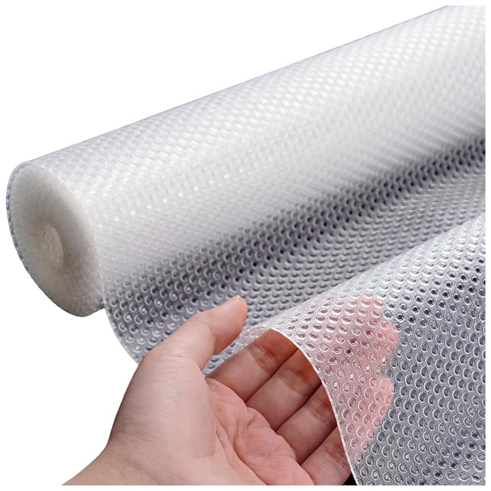 Hndhbfgrt Waterproof Non-Slip Cabinet Drawer Liners Clear Kitchen Cupboard Mats Non-Adhesive Refrigerator Shelf Liner for Pantry