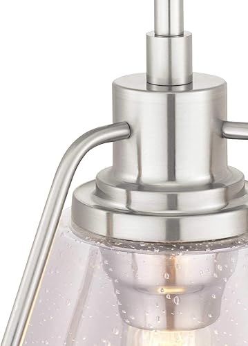 Miniatura 3 de Range Collection - Lámpara colgante costera de cristal transparente con semillas, níquel cepillado