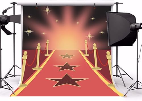 Yeele Telón de fondo para fotos de alfombra roja de 8 x 8 pies, teatro, desfile de moda, premio, fondo para fotografía de niños, niñas, niños,