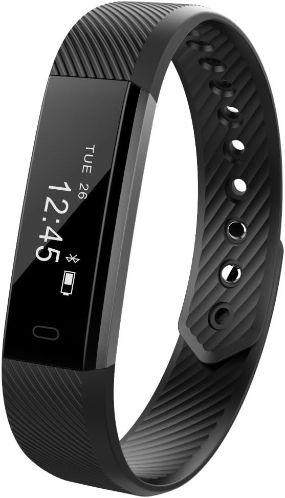 Fitness Trackers Bluetooth Smart Watch New Bracelet Activity Tracker with Call Reminder Calorie Counter Wireless Pedometer Band Sport Sleep Monitor For iOS and Android Phone (All Black)