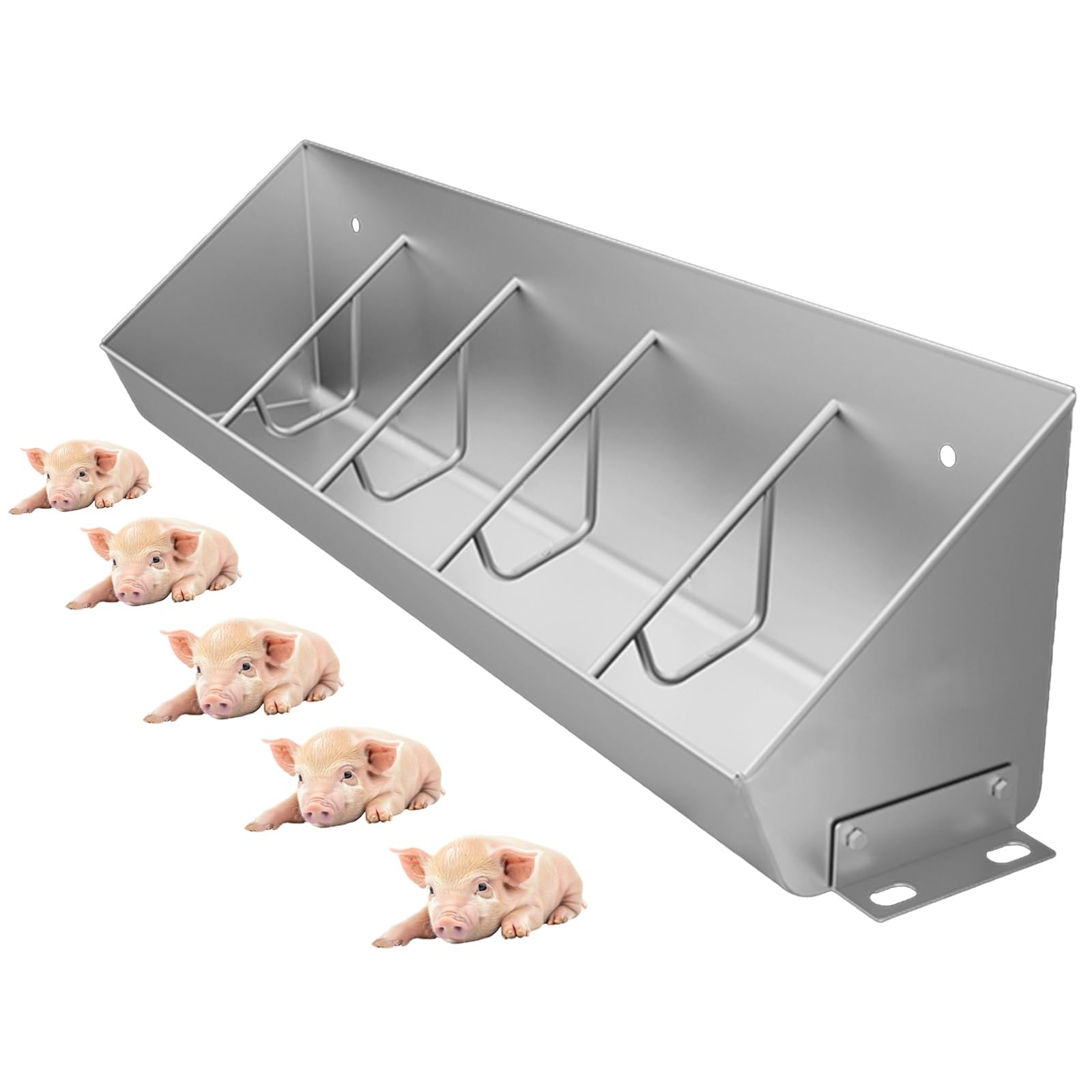 Mangiatoia per suini, mangiatoia Robusta per Uso Esterno - Mangiatoia di Grande capacità per 5-10 suini, mangiatoia Resistente per Bestiame per fattorie/recinti (100 cm / 39,4 Pollici)