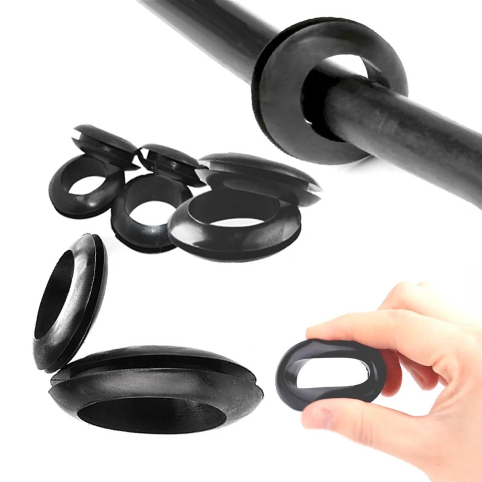 Anillo de sellado de goma de 3~80mm de espesor, junta de ojal de sellado de aceite for proteger el Cable, anillo de protección de orificio, Hardware de arandela de cuña(60mm (5Pcs))